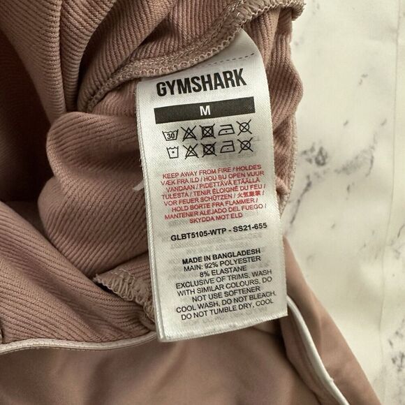 Gymshark Womens Recess Jogger Pants Size M Pink White Fold Over Waist - Picture 4 of 7